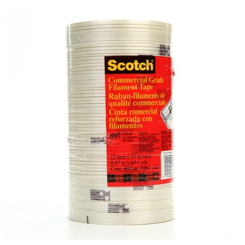 Scotch Filament Tape 897 Clear 12 mm × 55 m 5 mil - Benchmark Tooling