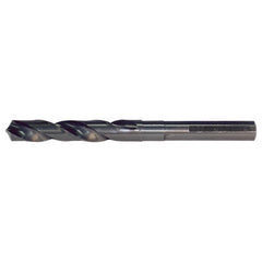 15.50mm RHS / RHC HSS 118 Degree Split Point Silver & Deming Reduced Shank Drill - Steam Oxide - Exact Industrial Supply