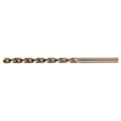 #10 RHS / RHC HSS-CO 8% (M42) 135 Degree Split Point Q-Cobalt Wide Land Parabolic Taper Length Drill - Straw / Gold Oxide - Benchmark Tooling