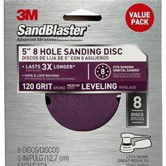 3M SandBlaster Sanding Discs 99623SB-ES 5″ × 8Hole 120 grit - Benchmark Tooling