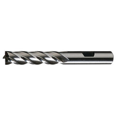 ‎7/16″ × 1/2″ × 1-3/4″ × 3-3/4″ RHS / RHC HSS HSS Single End Mulit Flute Center Cutting Finishing End Mill - Bright - Exact Industrial Supply