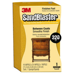 3M SandBlaster EDGE DETAILING Sanding Sponge 9566 320 grit 4 1/2″ × 2 1/2 × 1″ - Benchmark Tooling