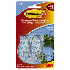 Command Medium Clear Hooks 17091CLR-ES - Exact Industrial Supply