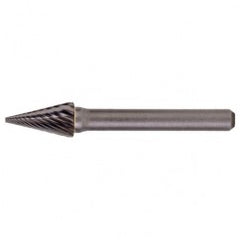 SM-42 Standard Cut Solid Carbide Bur-Pointed Cone Shape - Benchmark Tooling