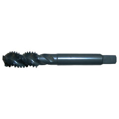 ‎#10-32 UNF 3 Flute H3 HSS CNC Heavy Duty Plug Chamfer Spiral Flute Tap- Steam Oxide - Exact Industrial Supply