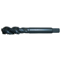 ‎3/8-16 UNC 3 Flute H3 HSS CNC Heavy Duty Plug Chamfer Spiral Flute Tap- Steam Oxide - Exact Industrial Supply