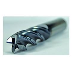 3/8 Dia. x 2-1/2 Overall Length 4-Flute .020 C/R Solid Carbide SE End Mill-Round Shank-Center Cut-AlCrN - Benchmark Tooling