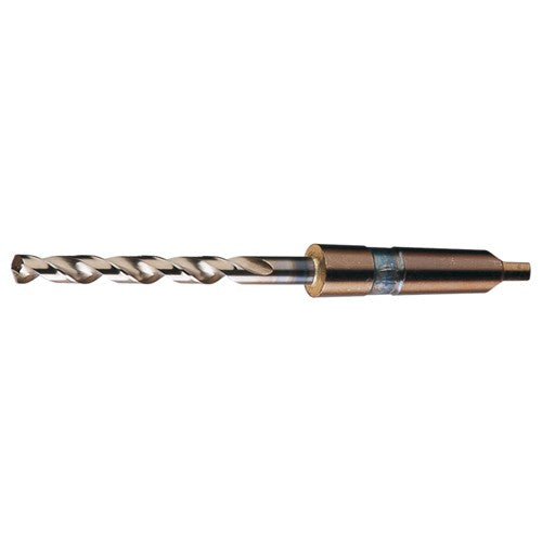 5/16 RHS / RHC HSS-CO 8% (M42) 135 Degree Notched Point Heavy Duty Cobalt Taper Shank Drill - Straw / Gold Oxide - Exact Industrial Supply