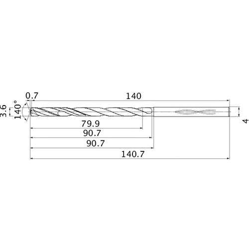MHS0360L090B CARB DRILL