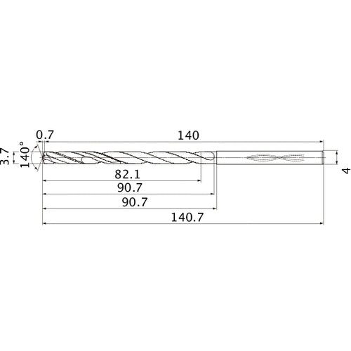 MHS0370L090B CARB DRILL