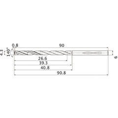 MHS0430L040B CARB DRILL