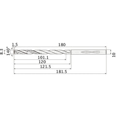 MHS0830L120B CARB DRILL