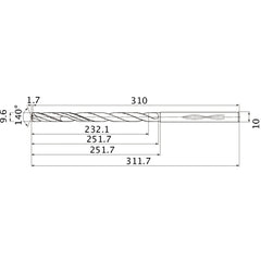 MHS0960L250B CARB DRILL