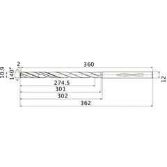 MHS1090L300B CARB DRILL
