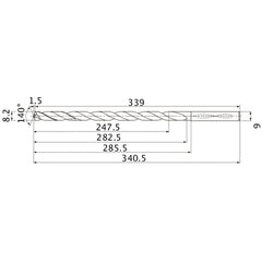 MNS0820X30DB CARB DRILL