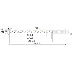 MNS1180X20DB CARB DRILL