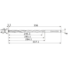 MVS0610X40S080 CARB DRILL
