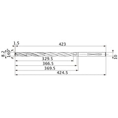 MVS0820X40S100 CARB DRILL