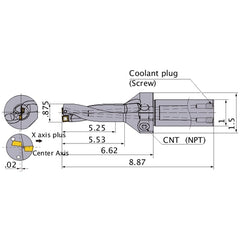 MVX0875X6C100 INDEXABLE DRILL