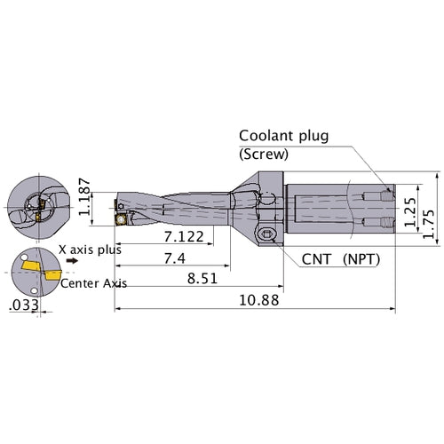 MVX1187X6C125 INDEXABLE DRILL