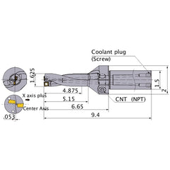 MVX1625X3C150 INDEXABLE DRILL