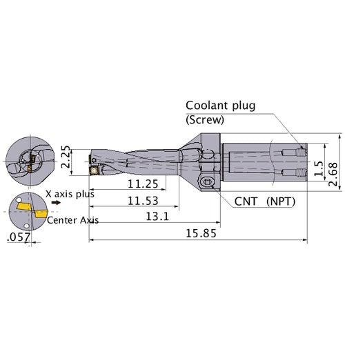 MVX2250X5C150 INDEXABLE DRILL