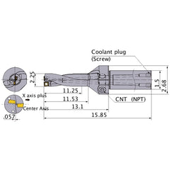 MVX2250X5C150 INDEXABLE DRILL