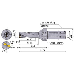 MVX2375X2C150 INDEXABLE DRILL