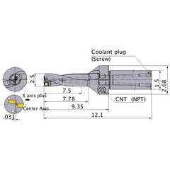 MVX2500X3C150 INDEXABLE DRILL