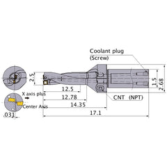 MVX2500X5C150 INDEXABLE DRILL