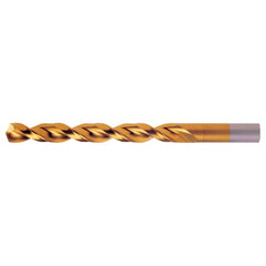 12.00mm RHS / RHC HSS-CO 8% (M42) 135 Degree Split Point Q-Cobalt Wide Land Parabolic Jobber Drill - TiN