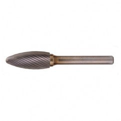 SH-5 Standard Cut Solid Carbide Bur-Flame Shape - Benchmark Tooling