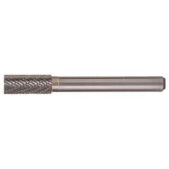 SB-7 Double Cut Solid Carbide Bur-Cylindrical with End Cut