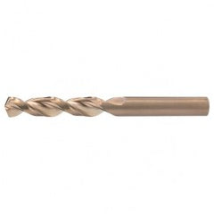 #1 RHS / RHC HSS-CO 8% (M42) 135 Degree Split Point Q-Cobalt Wide Land Parabolic Drill - Straw / Gold Oxide - Benchmark Tooling