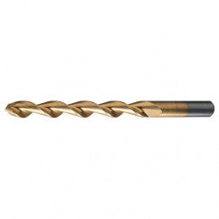 #10 RHS / RHC HSS 135 Degree Split Point Deep Hole Parabolic Drill - TiN - Benchmark Tooling