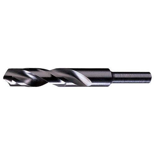 53/64 RHS / RHC HSS 118 Degree Radial Point 1/2″ Reduced Shank Silver & Deming Drill - Steam Oxide - Exact Industrial Supply
