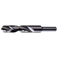 55/64 RHS / RHC HSS 118 Degree Radial Point 1/2″ Reduced Shank Silver & Deming Drill - Steam Oxide - Exact Industrial Supply