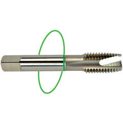 ‎6-32 Dia-H3-2 FL-Std Spiral FL Tap - Green Ring - Benchmark Tooling