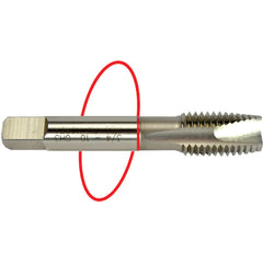 ‎1/4-28 Dia-H3-3 FL-Std Spiral Point Tap - Red Ring - Benchmark Tooling