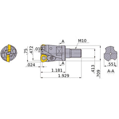 AJXU06R123AM1030 INDEXABLE END MILL