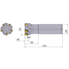 APX3000R223SA20SA INDEXABLE ENDMILL