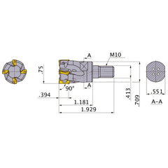 APX3000UR123AM10A30 INDX END MILL
