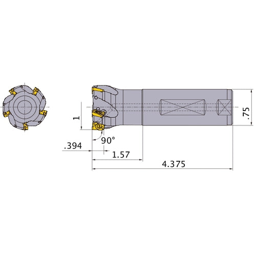 APX3000UR164FA12SA INDEXABLE ENDMIL