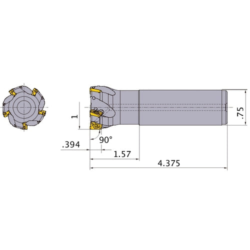 APX3000UR164SA12SA INDEXABLE ENDMIL