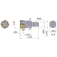 APX3000UR205AM16A40 INDX END MILL