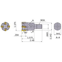 APX3000UR225AM16A40 INDX END MILL