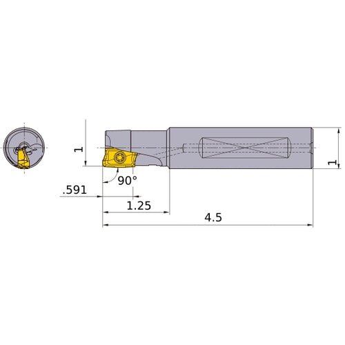 APX4000UR162FA16SA INDEXABLE ENDMIL
