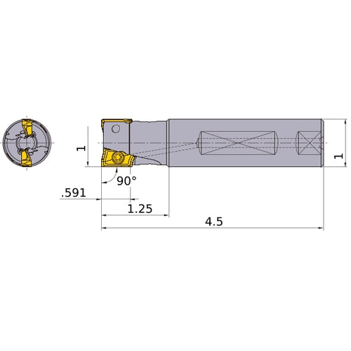 APX4000UR162FA16SB INDEXABLE ENDMIL