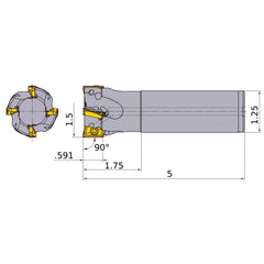 APX4000UR243SA20SA INDEXABLE ENDMIL