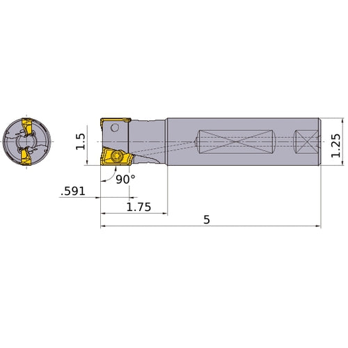 APX4000UR244FA20SA INDEXABLE ENDMIL